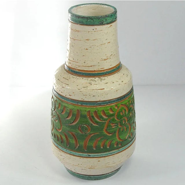 Mid-Century Modern Mid-Century Sgraffito Ceramic Vase, 1970s. For Sale - Image 3 of 9