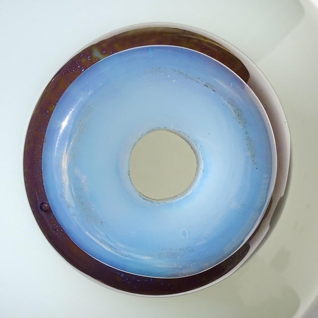 White Barovier Toso Murano Vintage XLRG Opal White Chalcedony Italian Art Glass Pendant Lampshade For Sale - Image 8 of 10