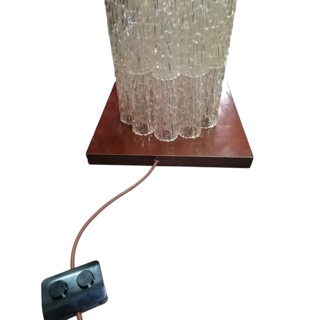 Acrylic Glass Floor Lamp with Faceted Tubular Double Lighting, 1960s For Sale - Image 4 of 9