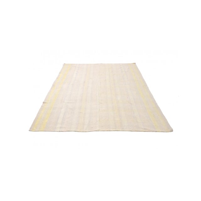 Mid-Century Modern Vintage Modern Turkish Cotton Kilim - 7`7″ X 9`4″ For Sale - Image 3 of 6
