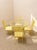 Mid 20th Century Styled After Arthur Umanoff Vintage Yellow Patio Dining Set With Glass Top Table and Four Chairs For Sale - Image 12 of 12
