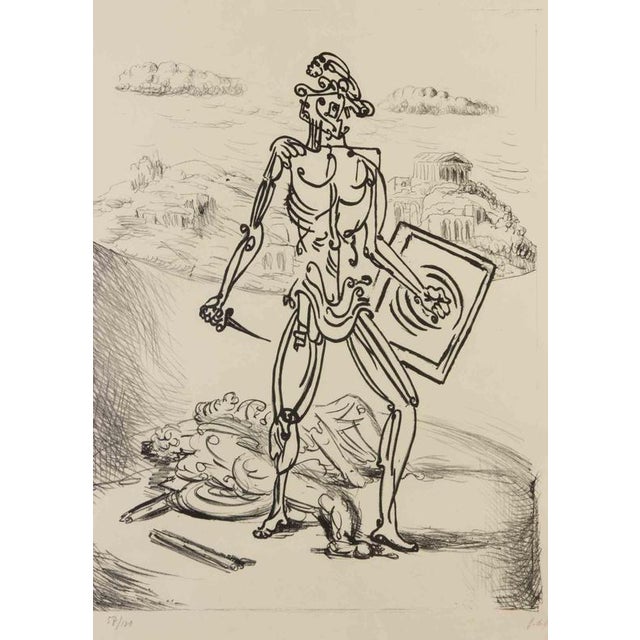 Modern Giorgio De Chirico, Le Gladiateur, Lithograph, 1929 For Sale - Image 3 of 7