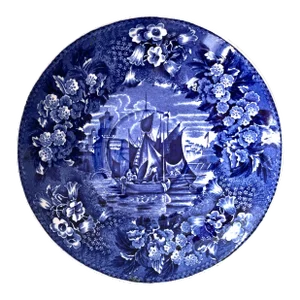 Wedgwood Blue & White Transferware Plate - Ferrara - Etruria England