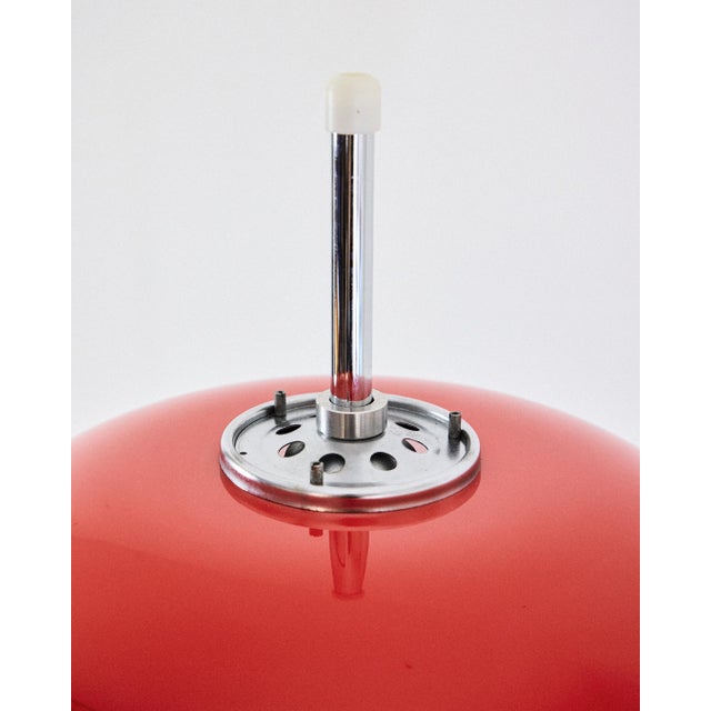 Space Age Red Chrome Floor Lamp, 1970s For Sale - Image 4 of 7
