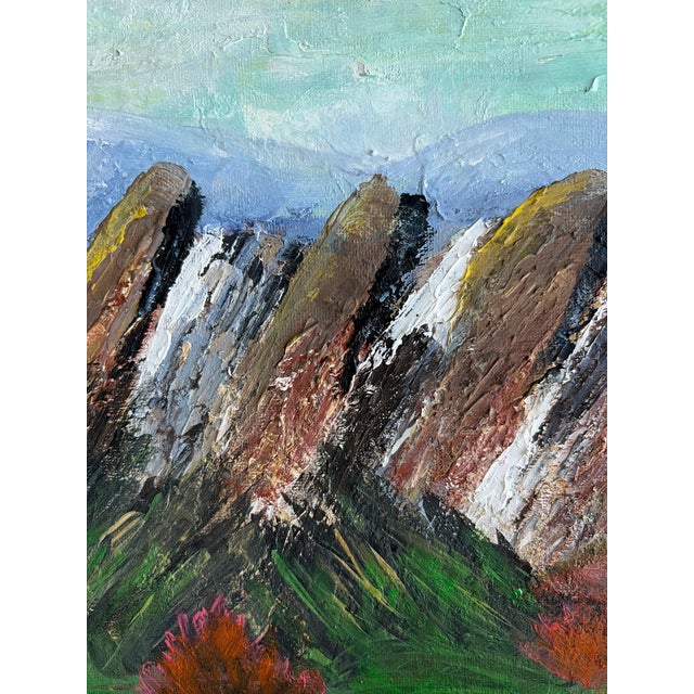 Abstract Expressionism Boulder Flatirons Original Textured Landscape Painting by L. Romo, 2026 For Sale - Image 3 of 5