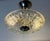 Vintage Swedish Sculptural Glass Ceiling Fixture with Floral Rosette, 1970 For Sale - Image 4 of 18