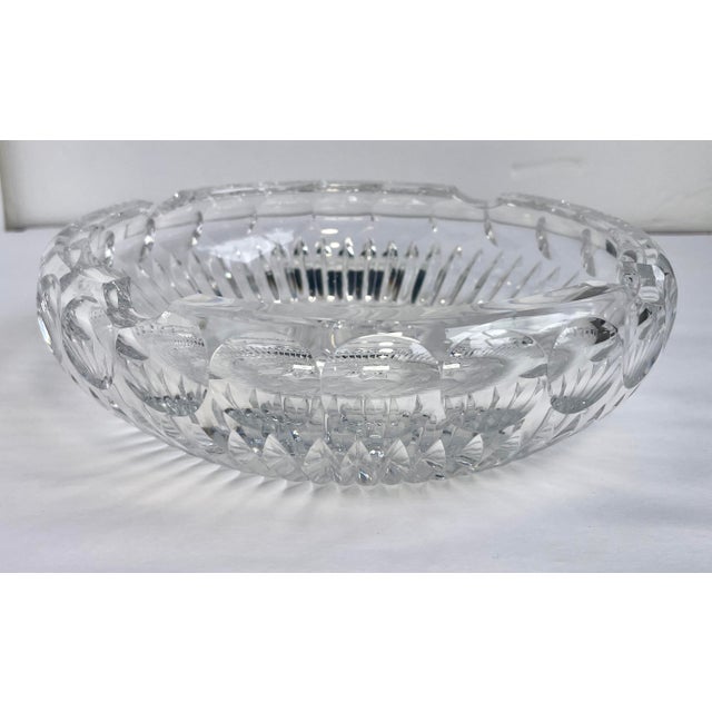 Transitional 1950's Chunky Cut Crystal Bowl For Sale - Image 3 of 4