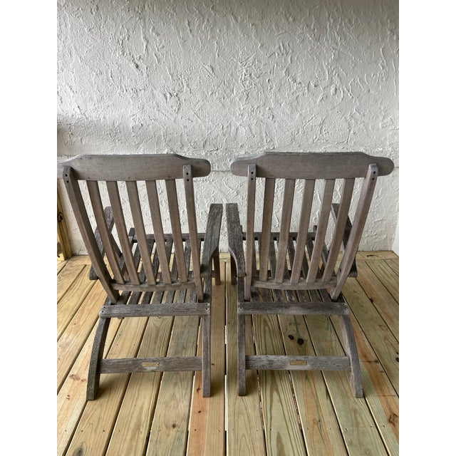 Pair of Kingsley Bate Teak Steamer Deck Chairs With Removable Footrests For Sale In Philadelphia - Image 6 of 10