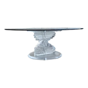 Helix Spiral Lucite Coffee Table