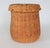 Mid 20th Century Vintage Lidded Woven Wicker Basket For Sale - Image 5 of 10