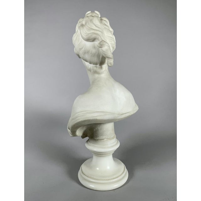 After Jean-Antoine Houdon, Bust of Diana, 19th Century, Marble For Sale - Image 6 of 9
