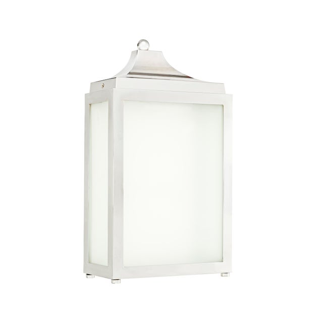 Large Eden Rectangular Brass Wall Lantern from Il Bronzetto, in New conditions. Designed from 2000 European Plug (up to...