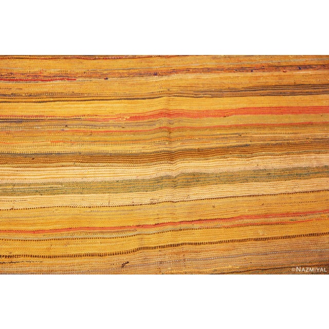 Nazmiyal Collection Warm Colors Vintage Moroccan Flatweave Rug For Sale In New York - Image 6 of 6