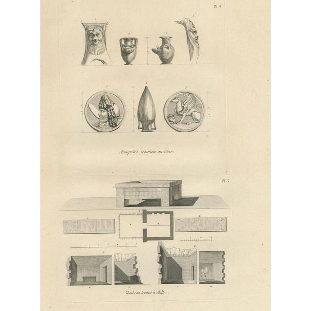 This detailed engraved plate presents a carefully arranged selection of antiquities attributed to the eastern...