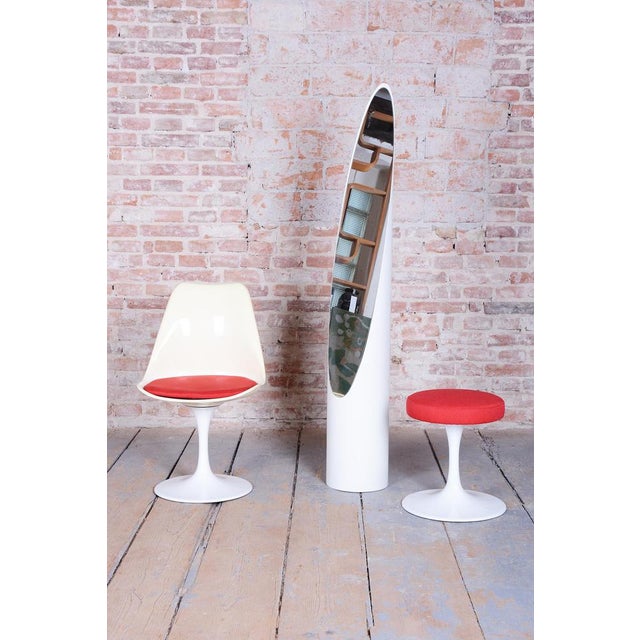 White Mid-Century Modern French Floor Mirror by Roger Lecal, 1970s For Sale - Image 8 of 10