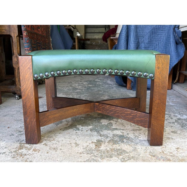 Stickley 1990s Stickley Mission Oak Eastwood Ottoman or Stool For Sale - Image 4 of 12