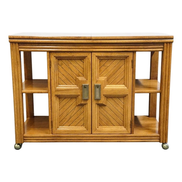 Thomasville Furniture Sundance Collection Contemporary Mediterranean 84" Flip-Top Server Buffet 42821-510 For Sale