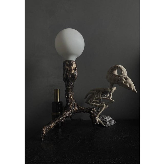 Sweet Thing Small Lamp in Patinated Cast Bronze by William Guillon For Sale - Image 15 of 18