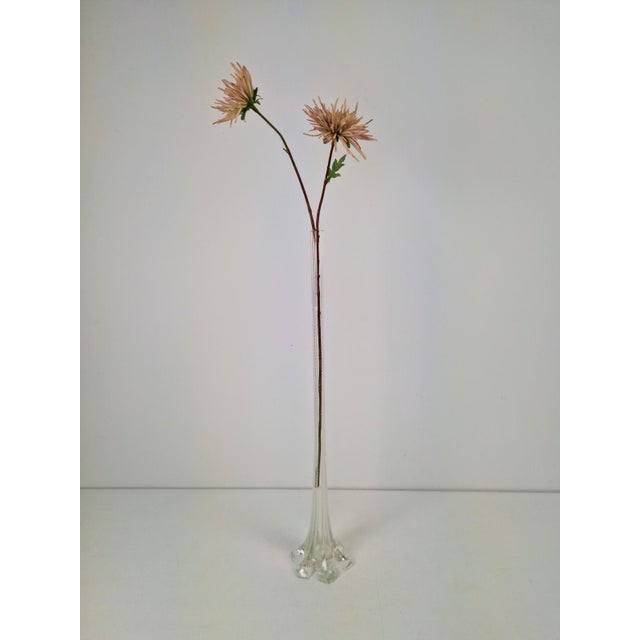 Art Nouveau French Gladioli Fluted Glass Vase, 1920s For Sale - Image 10 of 15