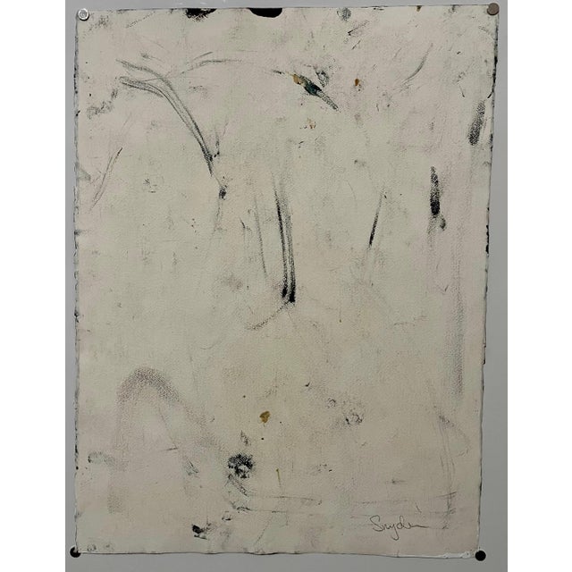 Mid 20th Century Richard SnyderBold Graphic Abstract Expressionist Mixed Media Painting Richard Snyder NYC Art For Sale - Image 5 of 6