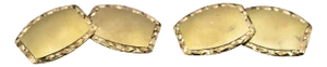 Gentlemen's Yellow Gold Art Deco Cuff Links, 2 Pieces