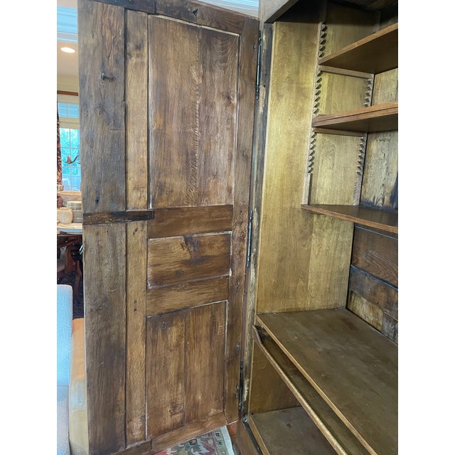 French Provincial Oak Armoire — Normandy Style | Gaines McHale For Sale - Image 10 of 11