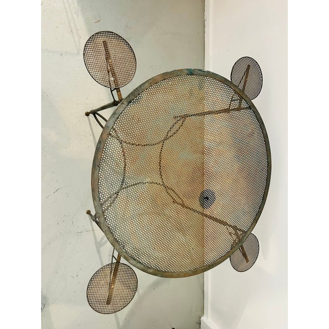 Mid-Century Modern 1950s Mario Papperzini for Salterini Garden Dining Table With Drink Holders Italy Rare! Attributed For Sale - Image 3 of 13