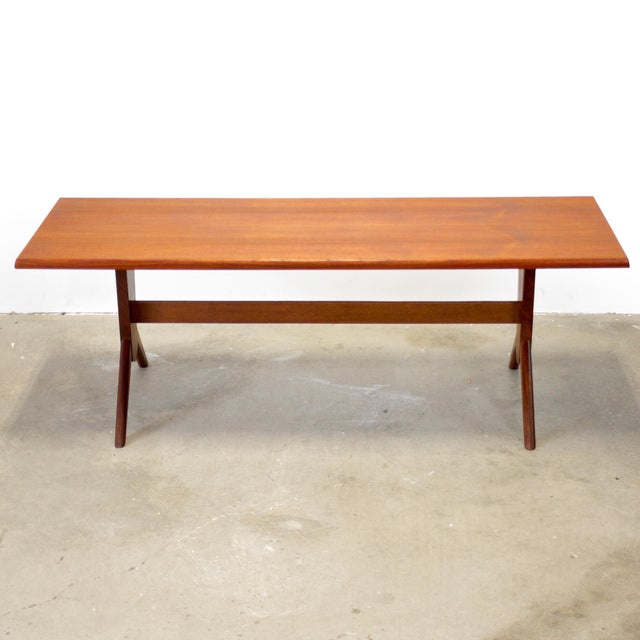 Mid-Century Modern Danish Teak Coffee Table For Sale - Image 3 of 8