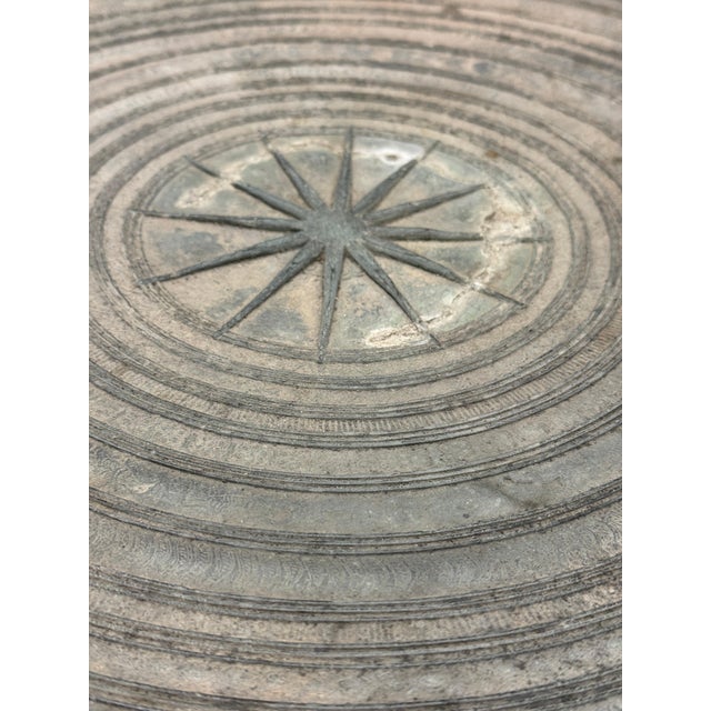 Mid 20th Century Nicely Detailed and Patinated Bronze Southeast Asian Rain Drum For Sale - Image 16 of 18