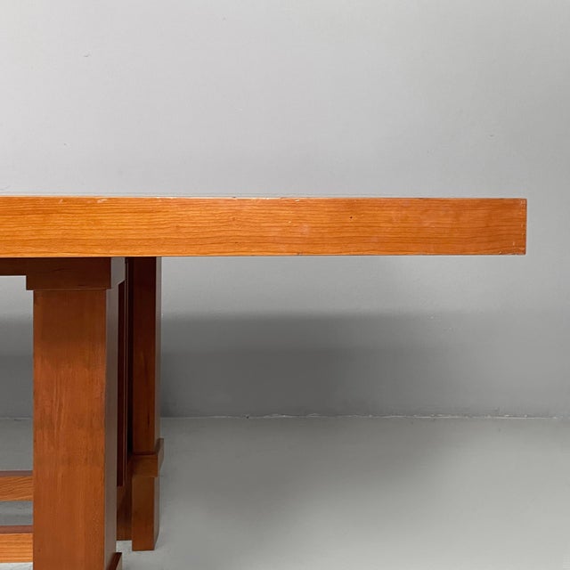 Mid-Century Modern Italian Wood 608 Taliesin 2 Dining Table by Frank Lloyd Wright for Cassina, 1980s For Sale - Image 6 of 16