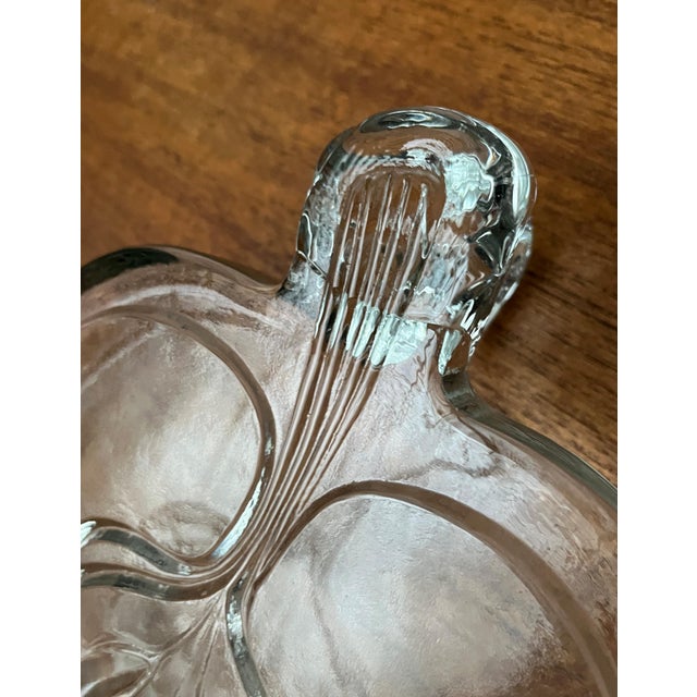 Glass Vintage Scandinavian Heavy Glass Plate, 1970s For Sale - Image 7 of 18