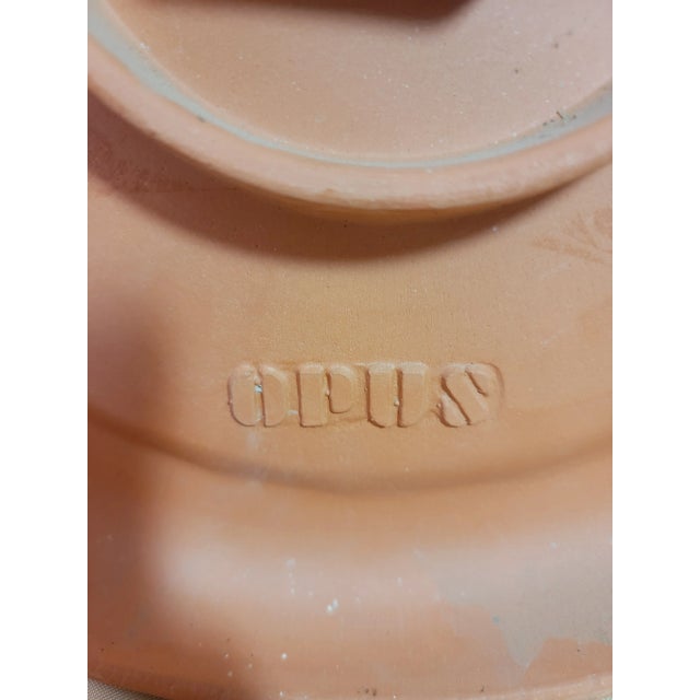 1990s Opus Terra Cotta Outdoor Clock and Thermometer For Sale In Phoenix - Image 6 of 7
