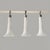 Italian Modern Chandeliers in White Opaline Glass and Metal, 1970s, Set of 3 For Sale - Image 3 of 11