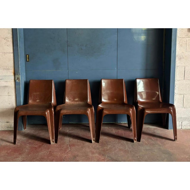 Plastic Vintage BA1171 Chairs by Helmut Bätzner for Bofinger, 1970s, Set of 4 For Sale - Image 7 of 7