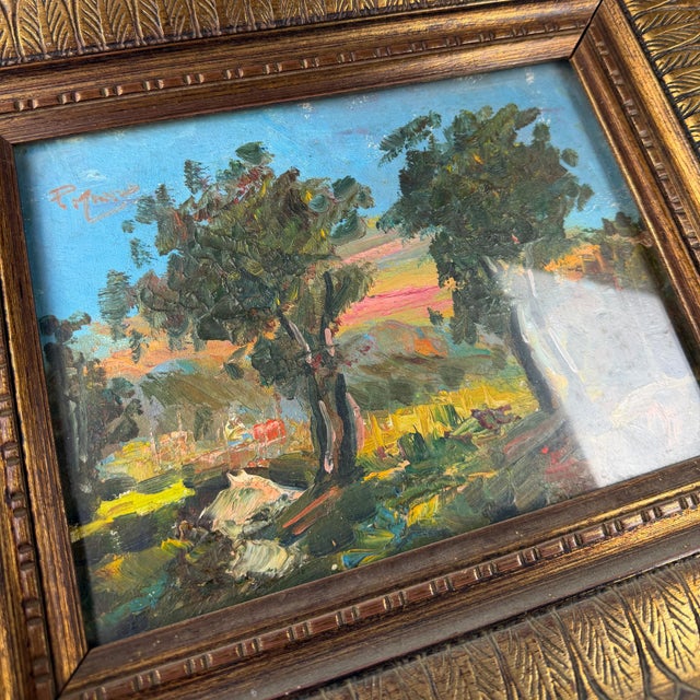 Italian Artist, Impressionist Landscape, 1920s, Oil on Canvas, Framed For Sale - Image 6 of 12