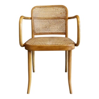 1960s Thonet Vintage Josef Hoffman for Stendig Bentwood Cane Prague Chair