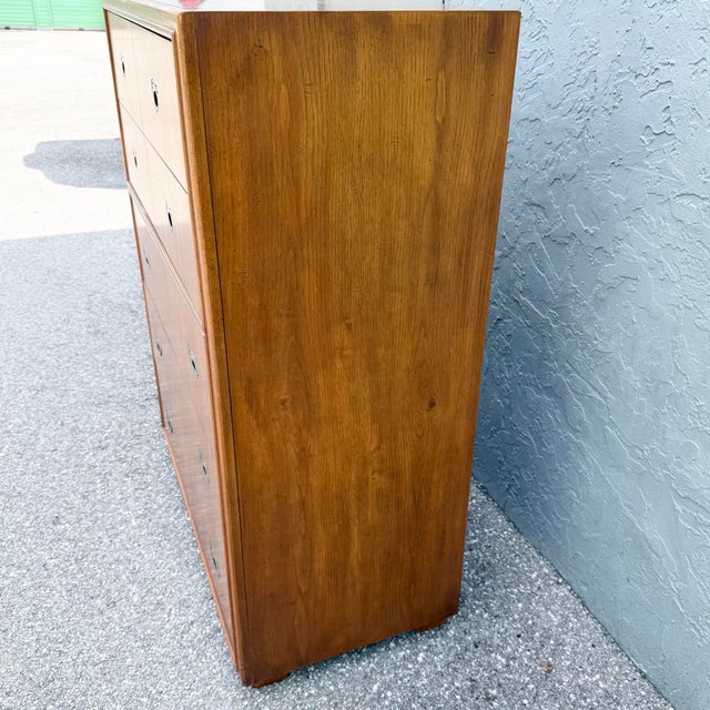 Campaign Drexel “Passages” Campaign Style Highboy Dresser For Sale - Image 3 of 12
