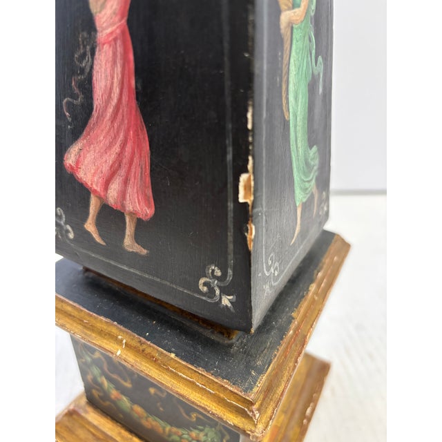 Vintage Italian Hand Painted Obelisk For Sale - Image 13 of 14