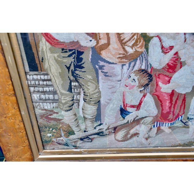 Antique Needlepoint Tapestry For Sale - Image 9 of 13