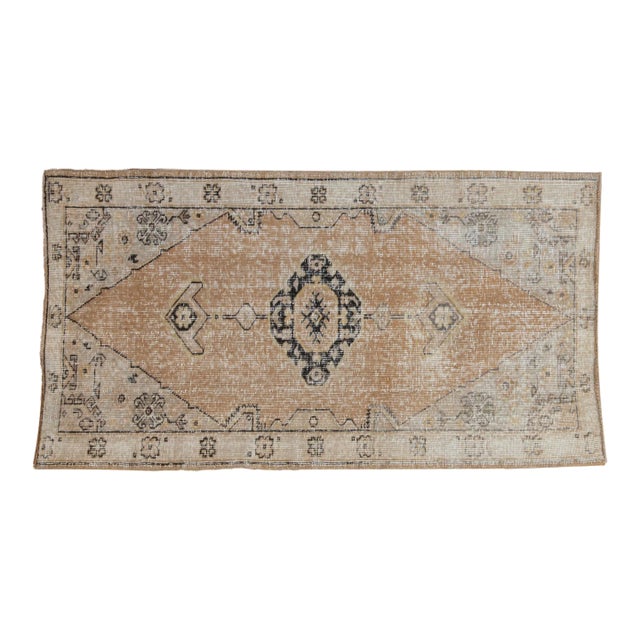 Vintage Distressed Oushak Rug Runner - 2'7" X 4'9" For Sale