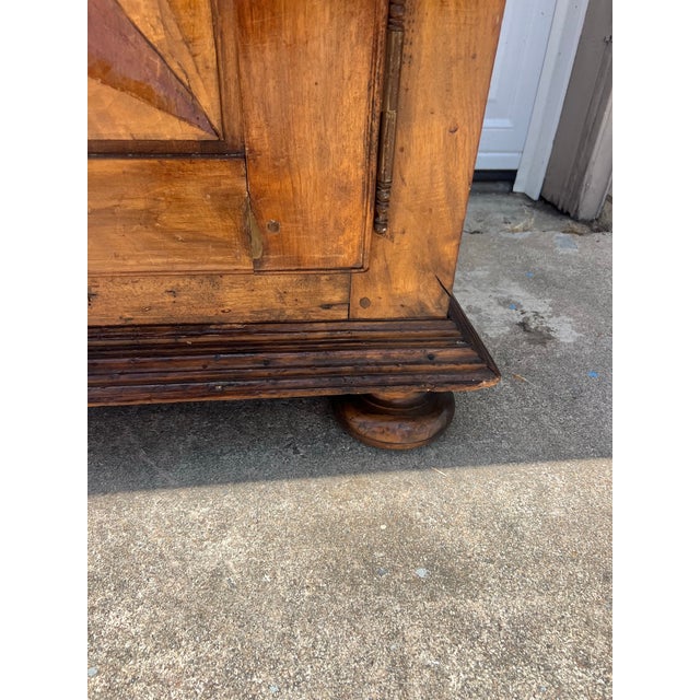 Wood French 18th Century Louis XIII Walnut "Diamond Shape" Cabinet For Sale - Image 7 of 12