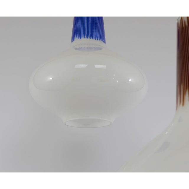 White, Red and Blue Murano Glass Pendants by Massimo Vignelli for Venini, 1950s For Sale - Image 6 of 11