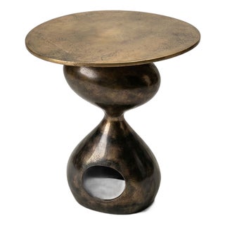 Parisian Bronze Sculpture Stand with Medal Patina, 1980s For Sale