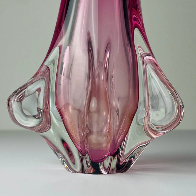 Vintage Murano Glass Chambord Vase from Fratelli Toso, Italy, 1960s For Sale - Image 4 of 14