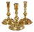 Antique Danish Brass Candlesticks from Næstved, Set of 3, 1780s For Sale
