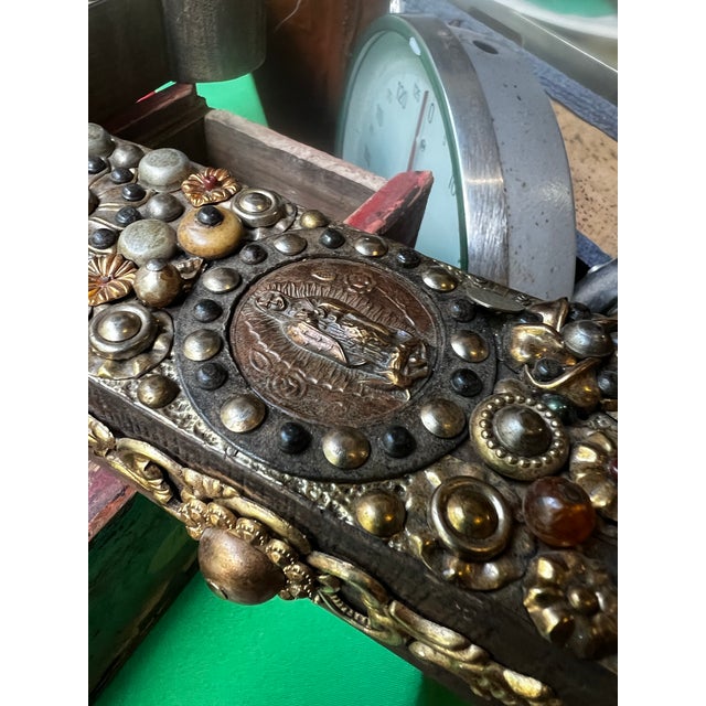 1970s Large Brass and Other Metal Cross For Sale - Image 4 of 4