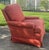 Textile Henredon Lounge Chair Traditional Skirted Terracotta Fleur De Lis Armchair 90s For Sale - Image 7 of 13