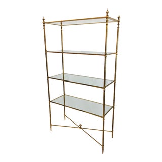 Gold Leaf Etagere Shelf For Sale