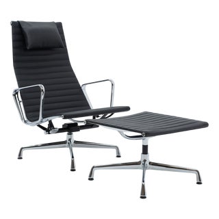 Set of Vintage Lounge Chair and Ottoman by Charles and Ray Eames for Vitra, 2000s For Sale