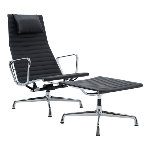 Set of Vintage Lounge Chair and Ottoman by Charles and Ray Eames for Vitra, 2000s For Sale